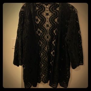 Crochet black  cardigan